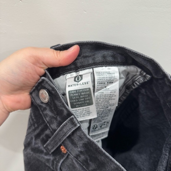 Levi’s Straight Leg Black Washed Jeans Size 24 x 30 Cotton - Picture 7 of 9